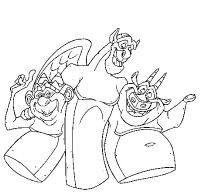 A coloring page of the hunchback of notre dame